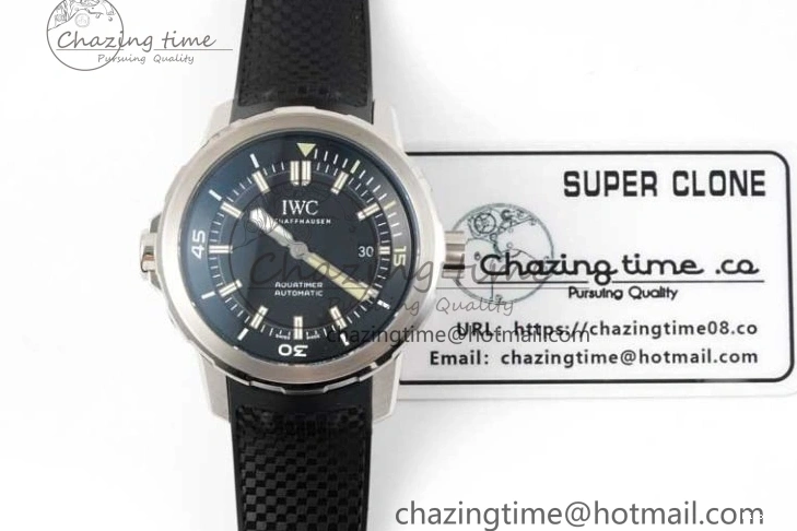 MIROTIME 0311 TechFriendly Aquatimer SS IW3290 RSF 1:1 Best Edition Black Dial on Black Rubber Strap A 7076